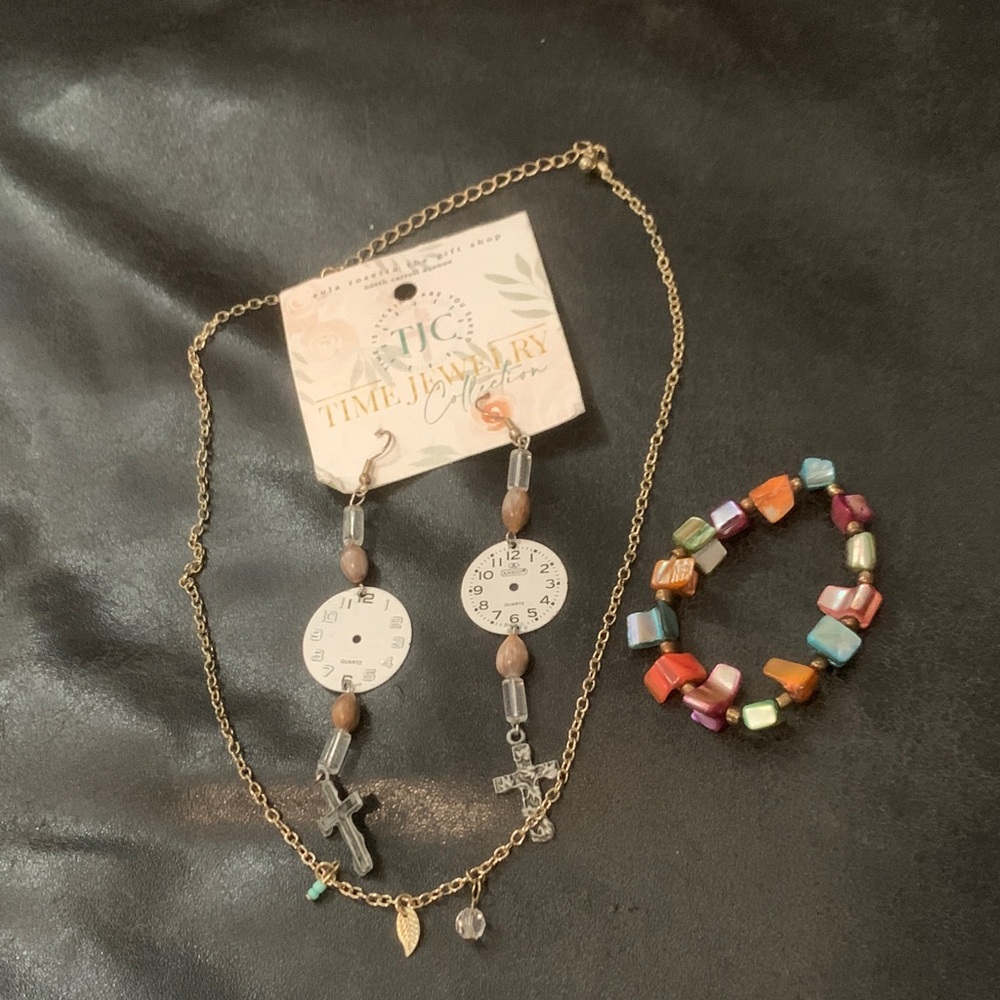 Time Jewelry Set with Gold and Multicolor Accents mini bundle